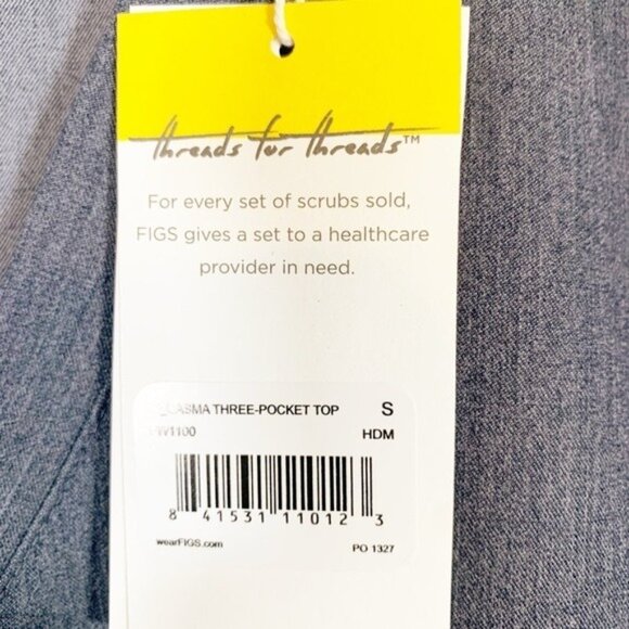Figs Casma 3 Pocket Scrub Top Size Small NWT - Picture 12 of 12